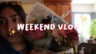 WEEKEND VLOG: resetting for the weekend, farmer's market etc. feat. Dossier 💐