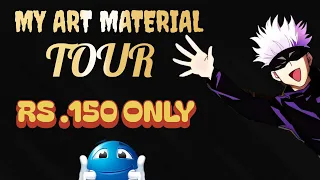 My art material tour rs 150 only 😅 #drawing #artmaterial #tour 