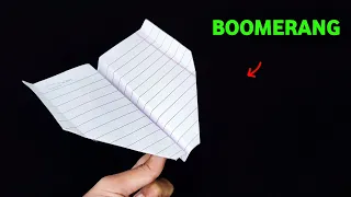Comes Back - How To Make Boomerang Plane