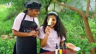 Kuchi Ice | Fruit Popsicles 😋 Kutty chef Diya 👩‍🍳 Homemade colourful Popsicles 👍Cooking 🍳 