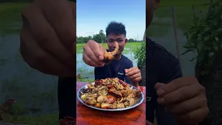 How to cook delicious red crabs near the rice fields behind the house.