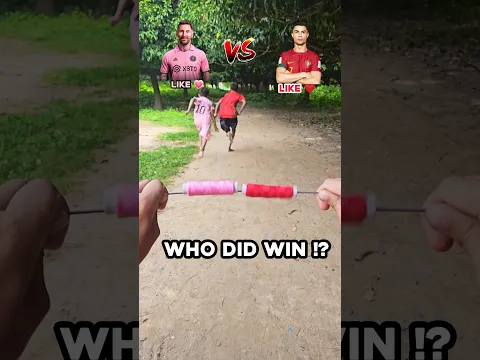 WHO DID WIN!? | Messi or Ronaldo SPEED CHALLENGE #shorts #messi #ronaldo #trending #youtube #viral