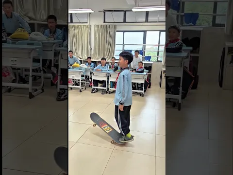 Everyone in class got surprised by the stunning stunts he did by the skateboard