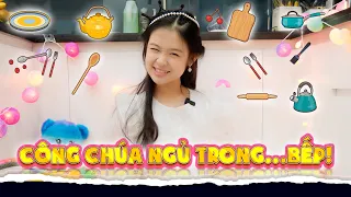CÔNG CHÚA NGỦ TRONG....BẾP| Thử thách 24h cắm trại trong bếp