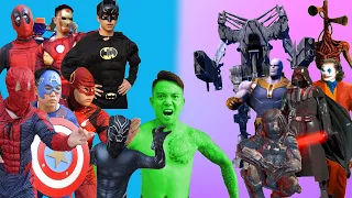 Superheroes VS Super Bad Guys - Funny Green