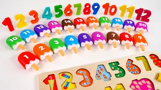 Learn to Count 1–20 | Number Puzzle & Ice Cream Toy Learning for Kids
