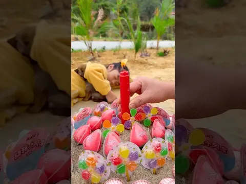 A woman made a cake for a girl and his puppy #shortvideo #youtubeshorts #kids #funny #shorts
