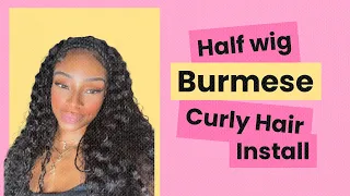 26'' Invisible Half Wig| Burmese Curly hair| Ft. ElfinHair