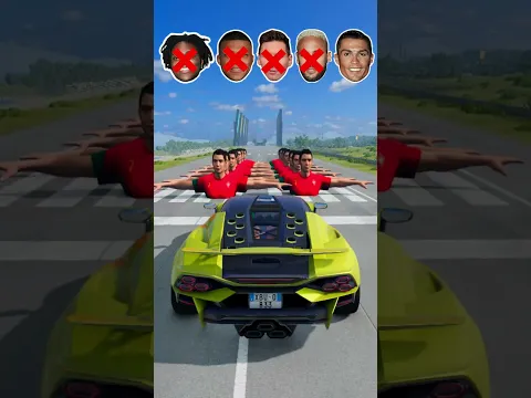 Ronaldo crazy game #12 | CR7😈✅ YAMAL✅😎 MESSI❌ #automobile #beamngdrive #messi #ronaldo #mrbeast