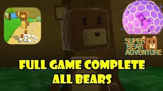 Super Bear Adventure - 100% Full Game & All Bears - Gameplay Walkthrough