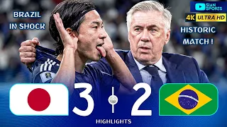 VIRADA HISTÓRICA DA MAIOR GERAÇÃO JAPONESA DE TODOS OS TEMPOS SOBRE O BRASIL DE CARLO ANCELOTTI !