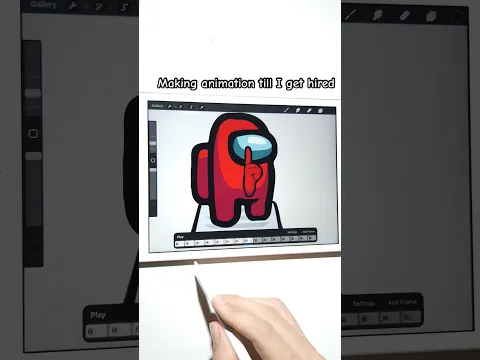 Subscribe for more! #procreate #logoanimation #amongus