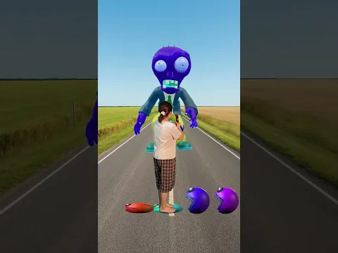 Color Monster vs Pac-Man Jump Battle | Dinosaur, Zombie & Big Monster Fight 🙂 #shorts