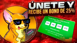 Únase a la etapa 1 de preventa de Chiko Token para obtener un bono del 25% 🔥 CHIKO TOKEN 🔥