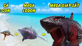 ARK - Hành trình tiến hóa Cá Mập Megalodon siêu giáp sắt cực to | GHTG