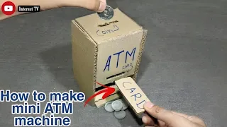 (DIY) How to make mini ATM Bank machine with cardboard