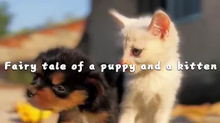 The fairy tale of a puppy and a kitten is so healing!