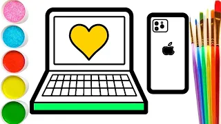 Bolalar Uchun Kompyuter rasm chizish/Drawing Computer IPHONE with kids/Рисование Компьютер для детей
