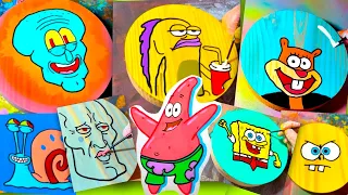Satisfying Spongebob Paint Compilation! ASMR Art