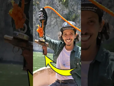 تجربة صيد الكنوز في الماء بأكبر مغناطيس ـ وهذا الذي وجته 🔫😳