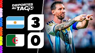 ✅ Con un HAT TRICK y RÉCORD de MESSI, ARGENTINA le GANÓ 3-0 a ARGELIA