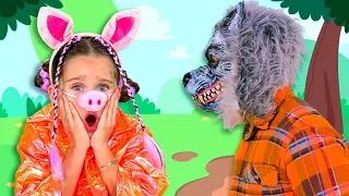 Los Tres Cochinitos y El Lobo Feroz (Los Tres Cerditos) Saritah Bebé, @LosMeniquesDeLaCasa