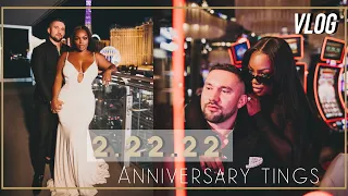 VLOG | LUXURY RESORT in Vegas ?! + 2 YEAR ANNIVERSARY + CAN I FIT MY WEDDING DRESS 🥴👩🏾‍🦯