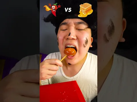 Spicy Sauce vs Honey sauce Emoji food Challenge | Sweet Rice Donuts Mukbang Funny Video #shorts