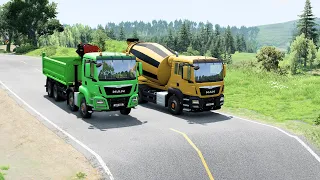 Truck Cars vs Massive Potholes – BeamNG Drive