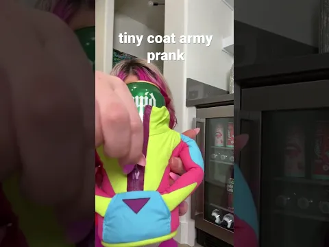 Tiny drink coat army prank