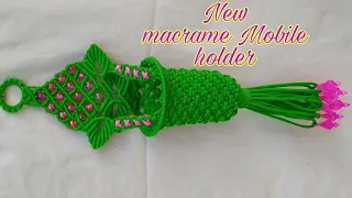 Macrame Mobile holder #using new knot # very beautiful  phone holder