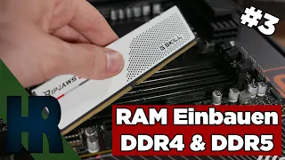 Arbeitsspeicher RAM Einbauen DDR4 DDR5 aufrüsten Deutsch PC Bauen 2023 Part #3