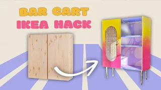 My BEST Ikea hack: Gradient colorful bar cart, DIY project!