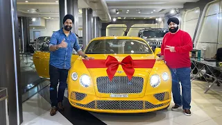 taking exclusive DELIVERY of Bentley Car !