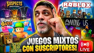 🔴 JUEGOS MIXTOS CON SUSCRIPTORES 😱 | Roblox, Stumble Guys, Among Us y MÁS casi somos 10.000!!!