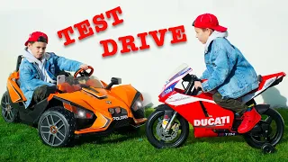 Artem ride on Cars Sportbike / Test Drive Cars for Kids