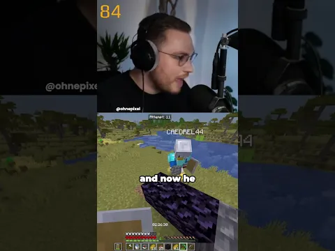 2 Minecraft Noobs Make a Nether Portal 💀 #ohnepixel #ohnepixelclips #funny #caedrel #minecraft