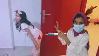 لما أمك تديك ابره واختك تفرح فيكي