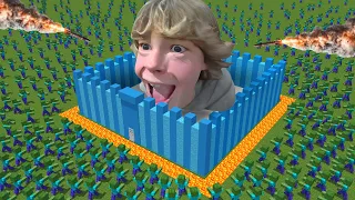 I built SIX SEVEN KID castle for the ZOMBIE APOCALYPSE in Minecraft !