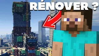 FINIR le bâtiment INACHEVÉ de GTA 5 en survie HARDCORE Minecraft !