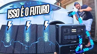DESCOBRI UM JEITO DE ANDAR COM MEU TESLA SEM GASTAR DINHEIRO [BLUETTI AC300+B300]