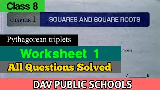 DAV class 8 maths chapter 1 worksheet 1 - all questions solved