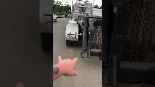 Disconnecting and reconnecting a lowboy trailer