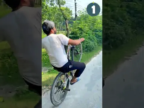 Old Man Bicycle Wheelie