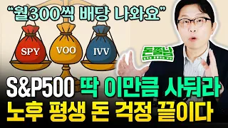 S&P500 딱 이만큼만 사둬라 "은퇴 후 평생 놀고 먹는다. SPY vs VOO vs IVV 중에 뭐 살지 딱 정해드릴게요" #돈쭐남 #김경필
