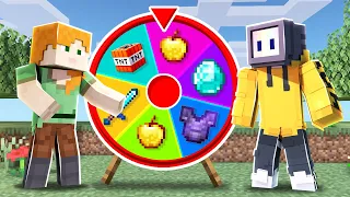 LOGGY LOST 1v1 LUCKY WHEEL RACE | MINECRAFT
