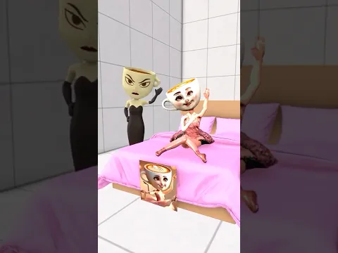 Color challenge: Help Ballerina Cappuccina choose the right bed color #shorts #animation