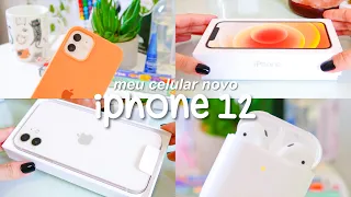 meu celular novo | iphone 12 - unboxing, tour, preços e acessórios + airpods
