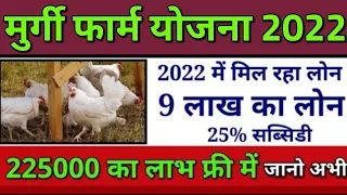 मुर्गी फार्म योजना 2022 मिल रहा है लोन 9 लाख का लोन साथ ही 25% सब्सिडी के साथ, poultry farm loan