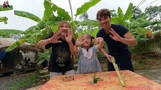 Làm Đồ Chơi Từ Lá Chuối - Trò Chơi Gia Đình ❤️ Bé Kem TV